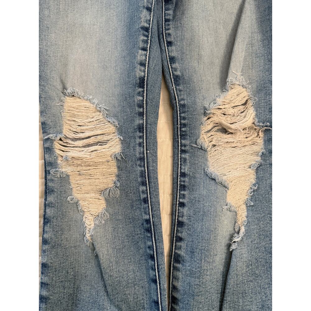 Good American Good Legs Jeans Womens 0/25 Blue Distressed Skinny Stretch Denim - Picture 7 of 11